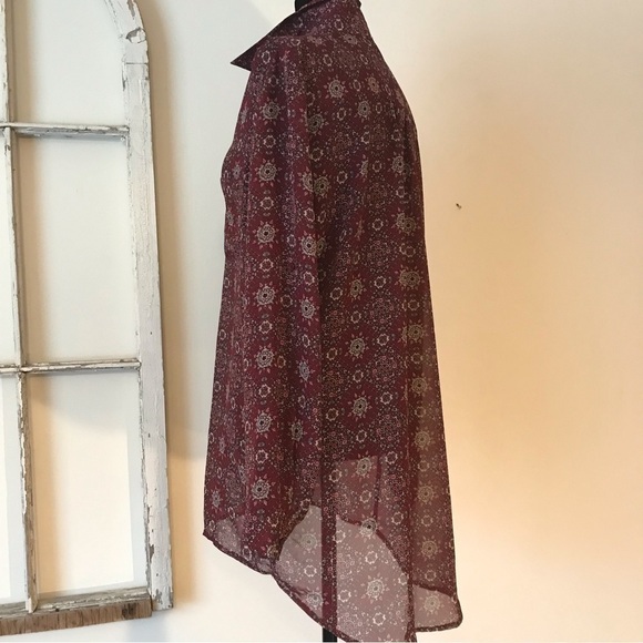 Women’s Medium Long, Sheer Top By Band Of Gypsies. - Picture 2 of 5